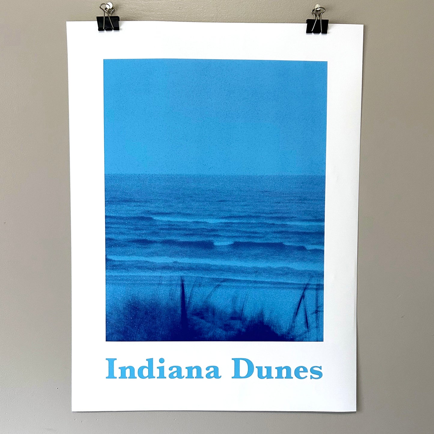 Indiana Dunes Blue Duotone Art Print