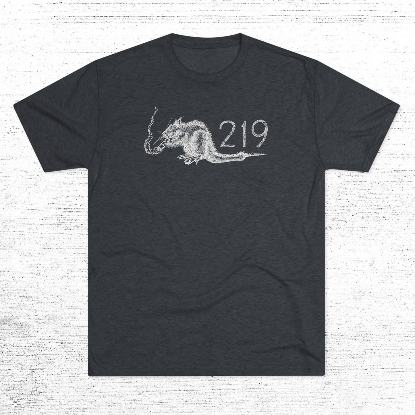 The Region Indiana shirt Region Rat 219 shirt black shirt with white ink artwork of rat smoking a cigarette says 219 funny Northwest Indiana shirt the region rat 219
